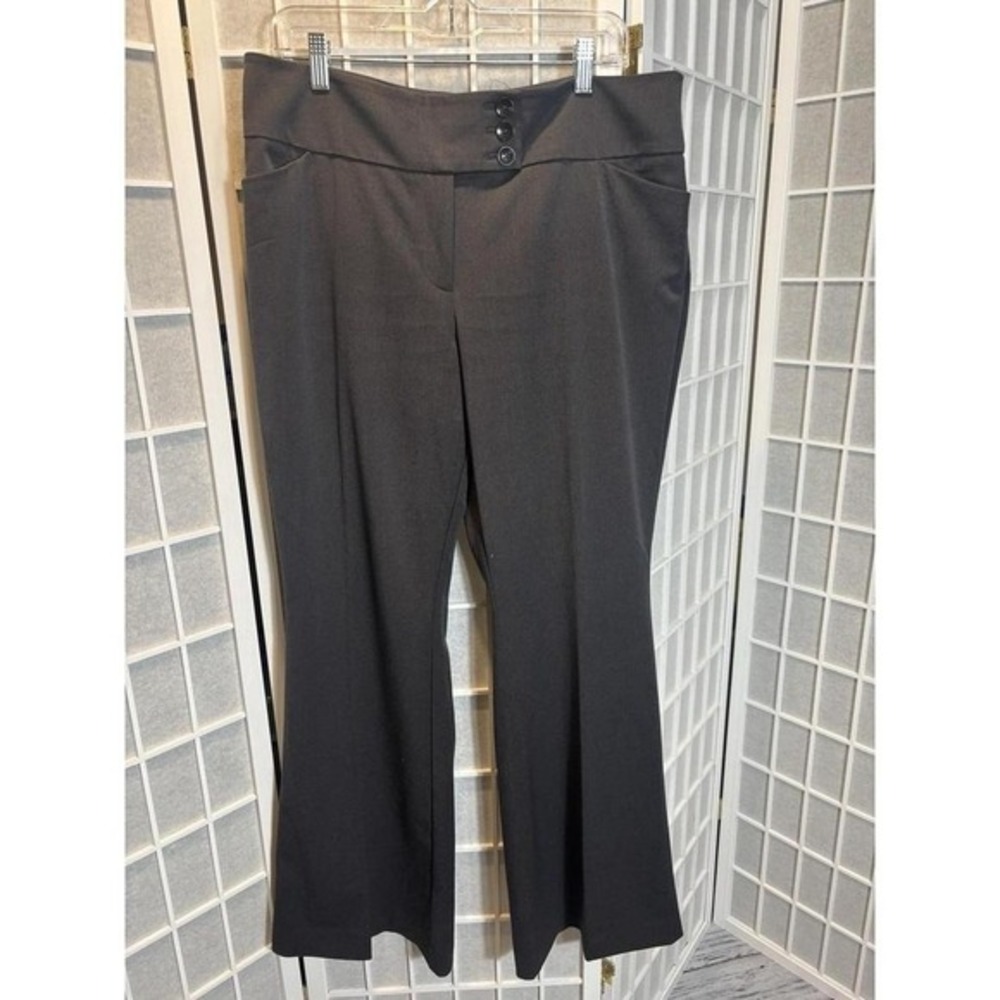 Ann Taylor Curvy Fit Gray Flare Trouser Pants Women's Size 12 Career Stretch - Picture 6 of 7